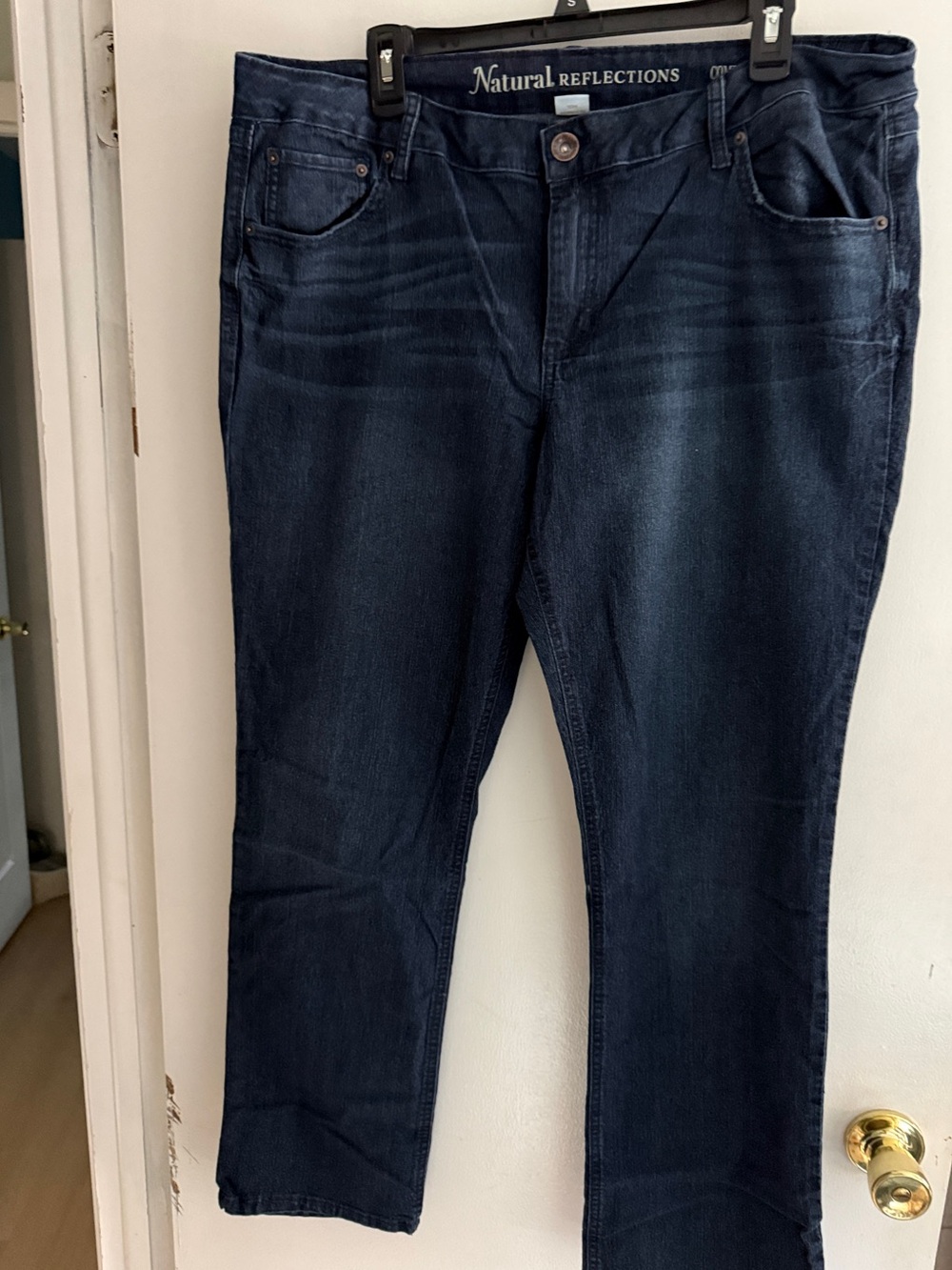Natural Reflections Women's Dark Indigo Straight-Leg Jeans